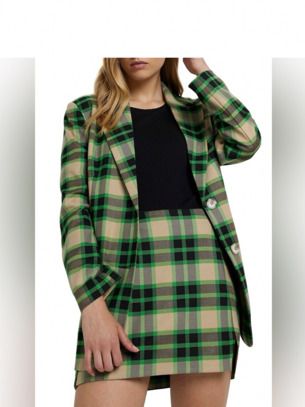 River Island plaid blazer NWOT